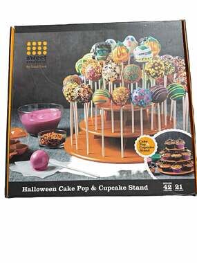 Good Cook Sweet Creations Halloween 3-Tier Stand 42 Pops/21 Cupcakes Orange